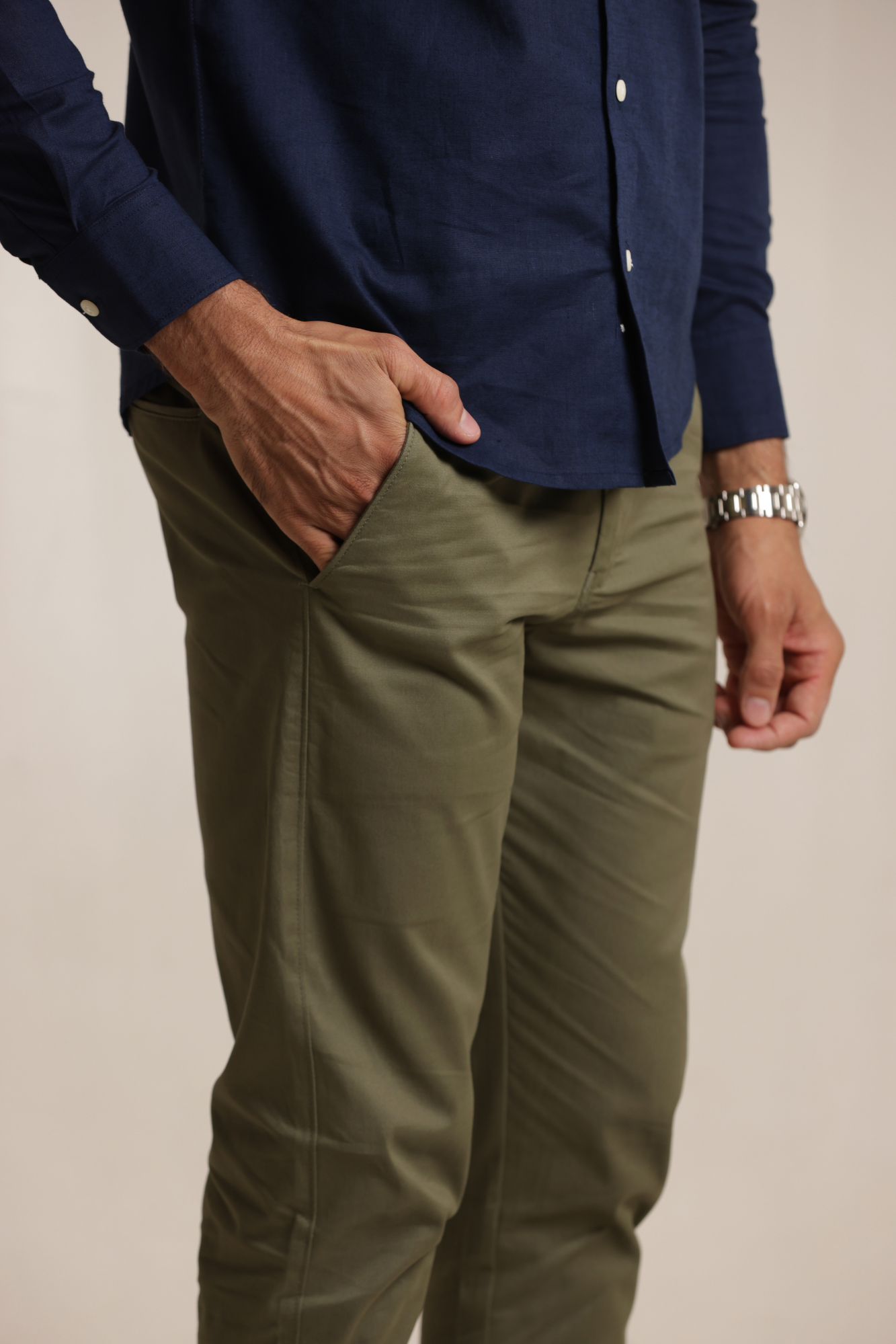 Classic Slim Fit Chinos Trouser Khaki