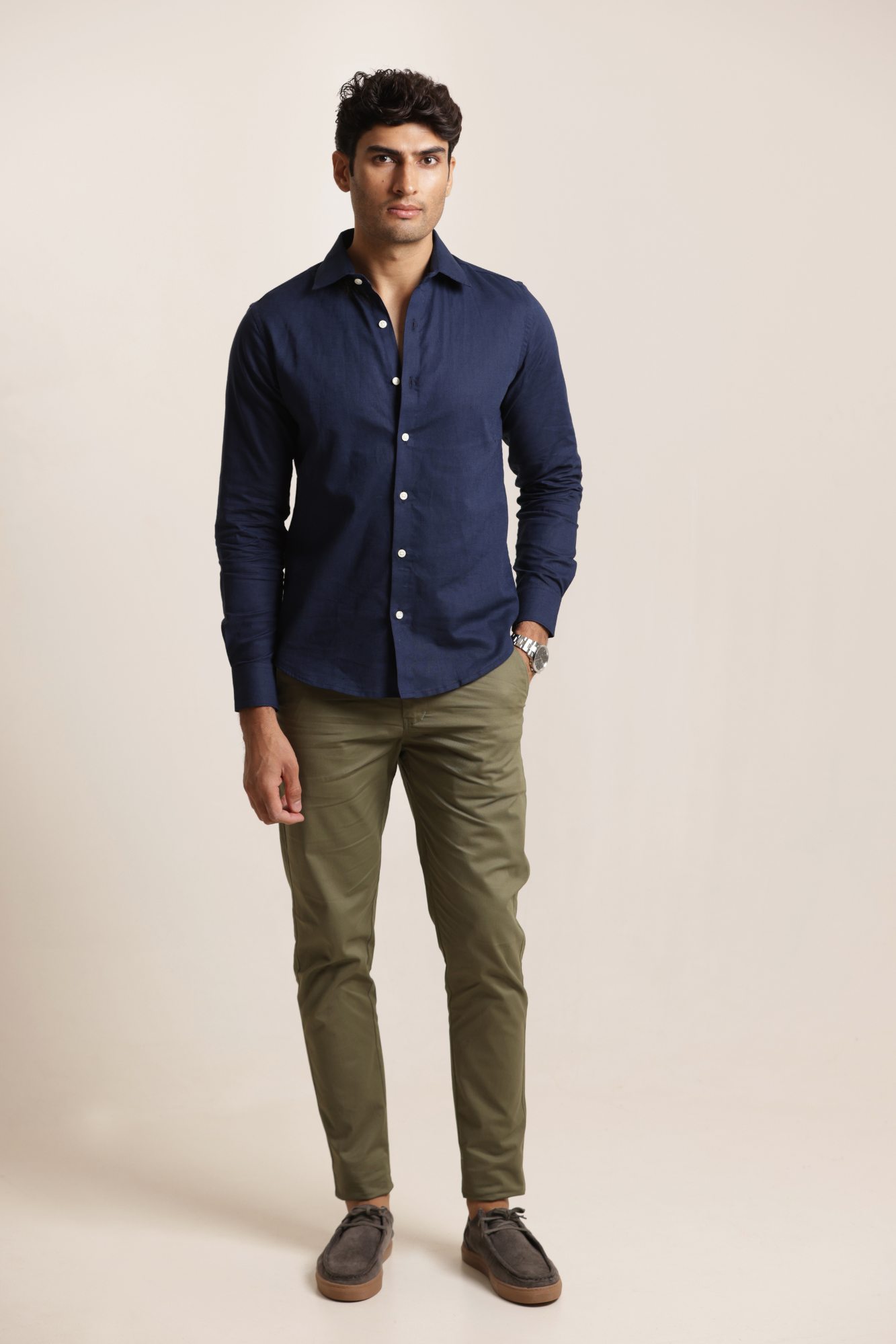 Classic Slim Fit Chinos Trouser Khaki