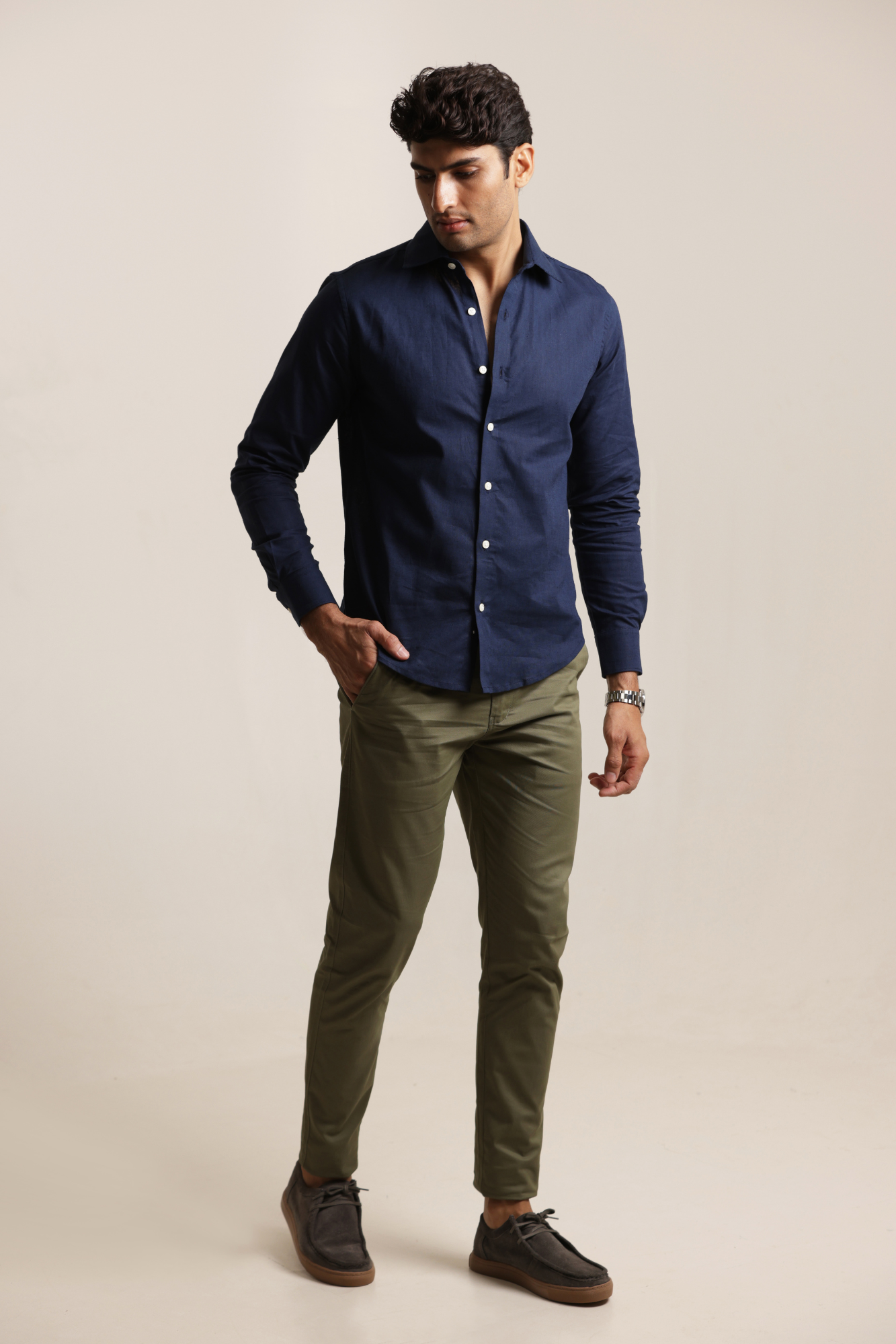 Classic Slim Fit Chinos Trouser Khaki