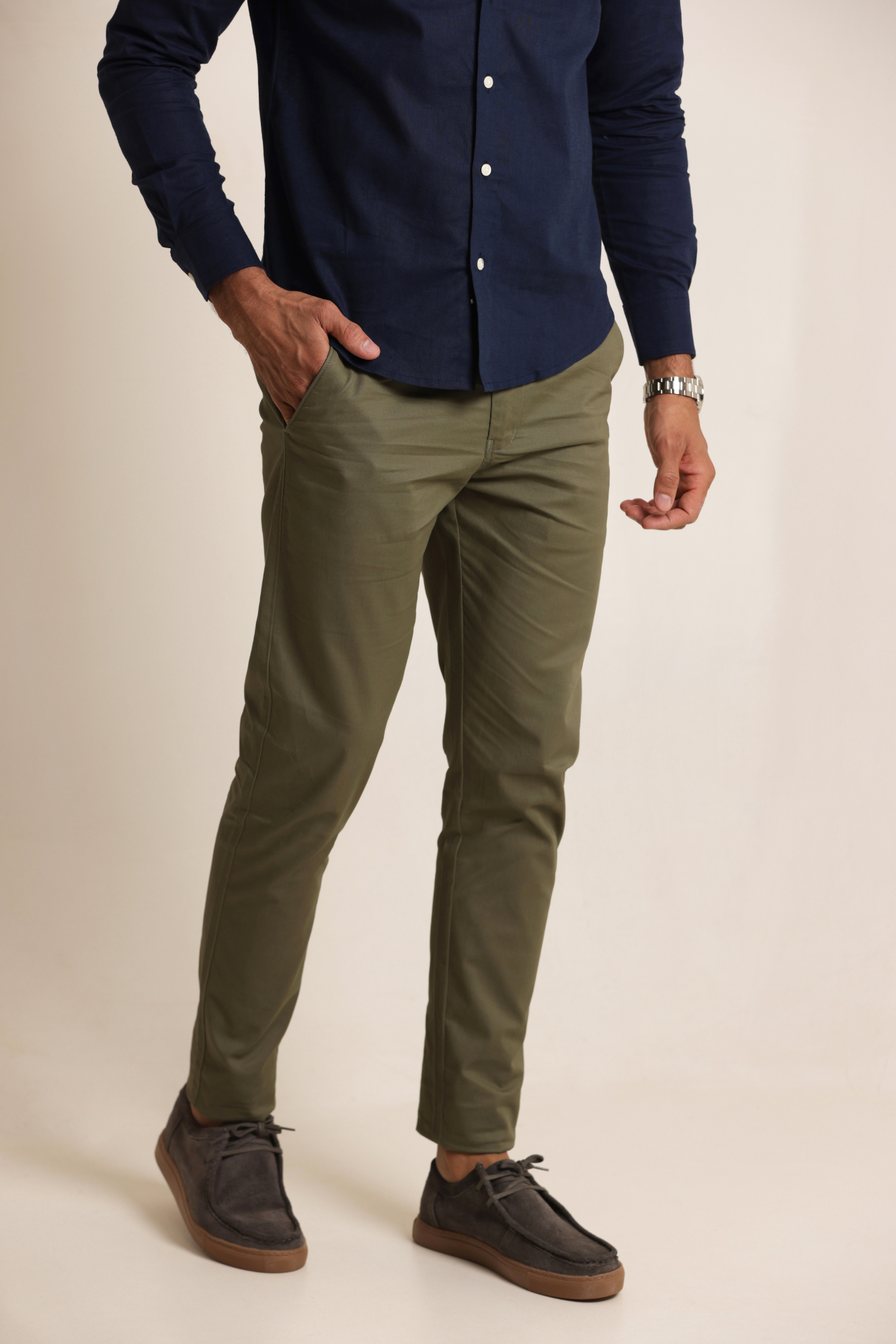 Classic Slim Fit Chinos Trouser Khaki