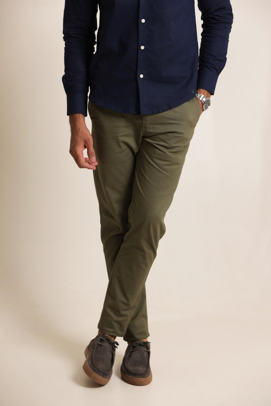 Classic Slim Fit Chinos Trouser Khaki