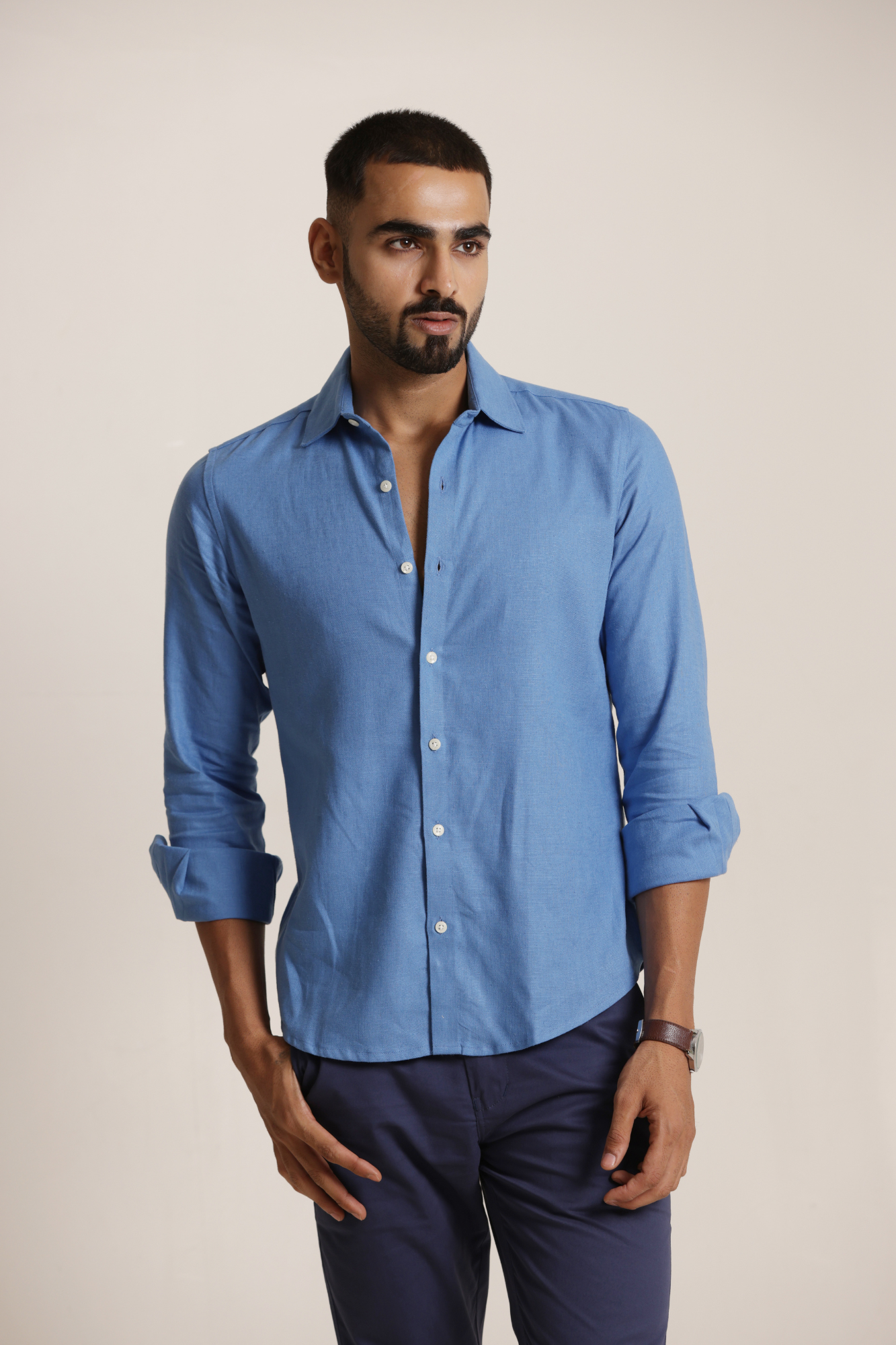 Classic Slim Fit Chinos Trouser Navy Blue
