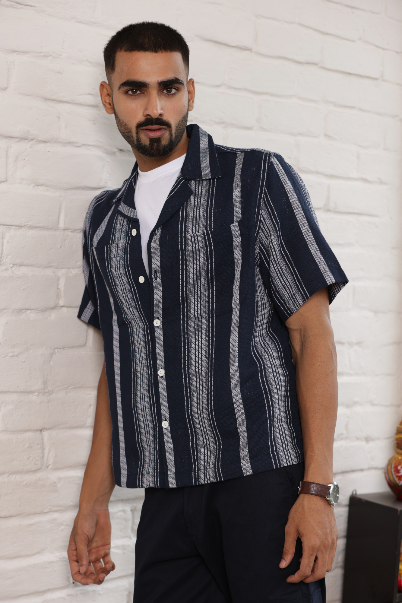 Boxy Cuban Collar Shirt